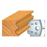 CMT 690.030 PROFILE KNIVES FOR INSERT SHAPER SYSTEM SP 1-37/64”x5/32”  (40x4mm)